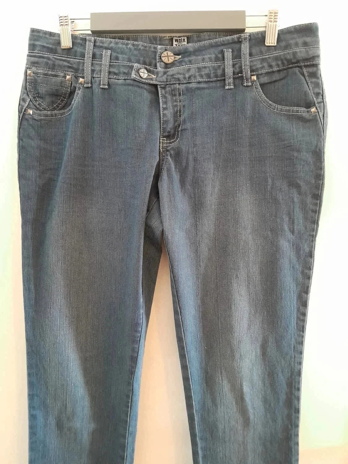 Jeans, cintura baixa, tamanho 44, Marca Walk And Talk – photo 2